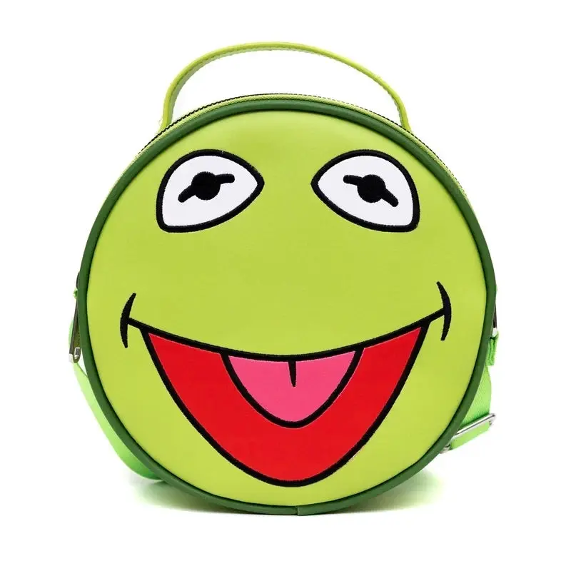The Muppets Kermit Face Round Crossbody Bag, Whimsical, Crossbody Purses