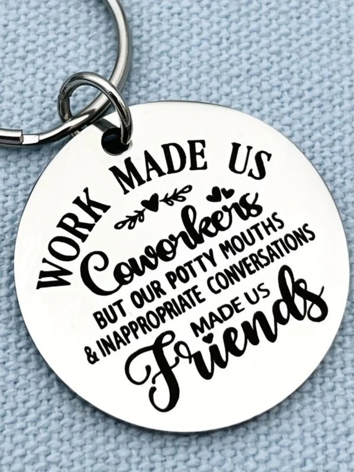 Fashionable Keychain for Women & Men, Work Made Us Coworkers Friendship Keychain, Trendy All-Match Exquisite Design, Perfect Birthday Gift