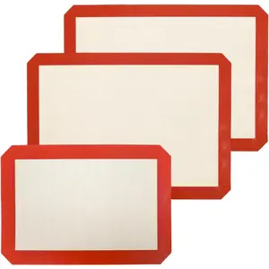 Silicone Baking Mat, 2 Different Size Reusable Oven Baking Sheet Mats Cookie Sheet for Making Cookies Macaroons