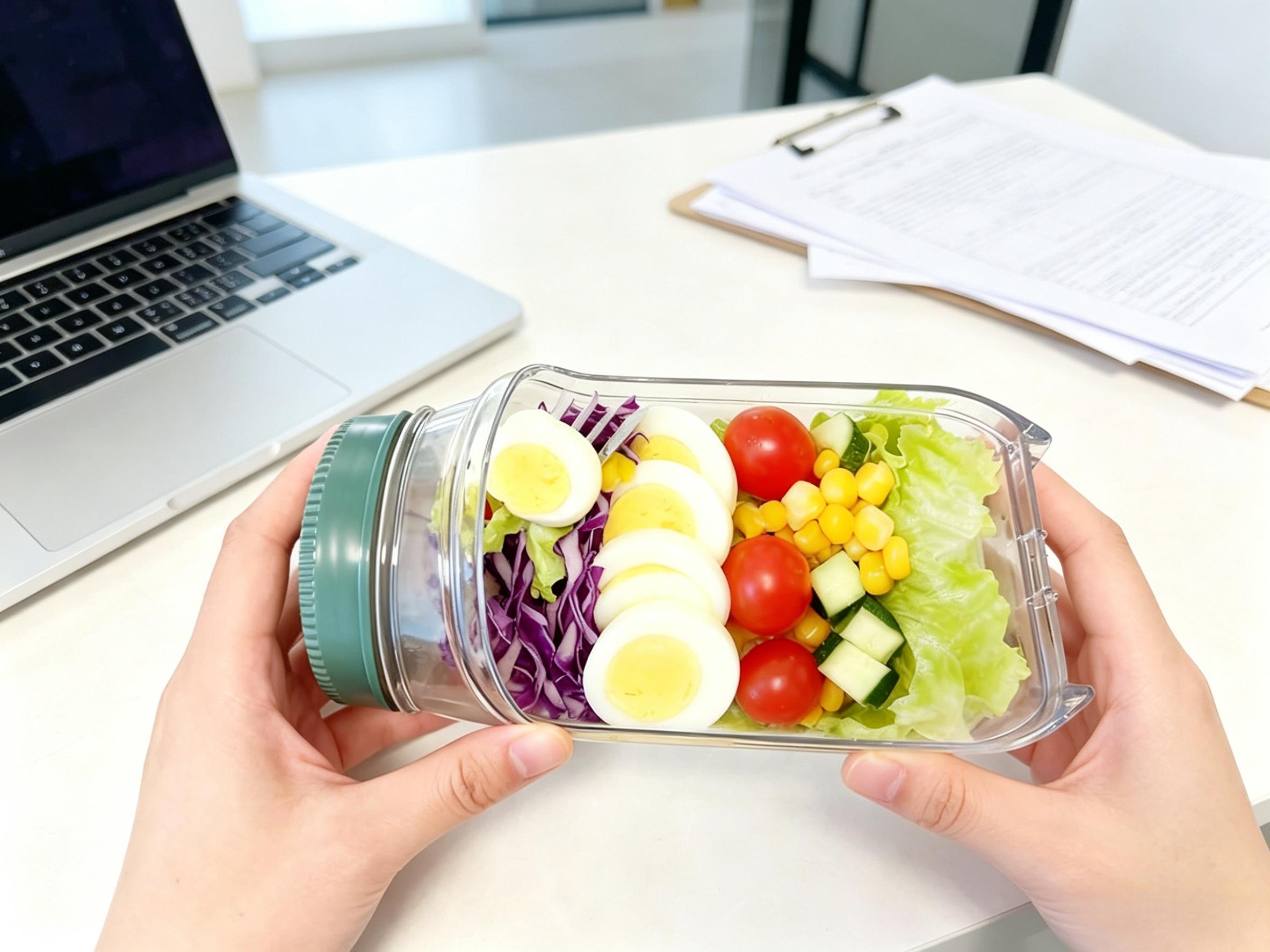 Salad Bottle Jar Side Open | Salad Jar Built-in 2.5 oz Dressing Container with Cover | Upgraded Leak-proof Portable Pod Jar | Microwave, Dishwasher & Freezer Safe, Reusable,Suitable for office workers