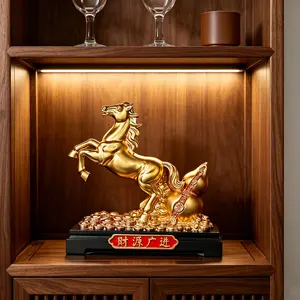 Horse Sculpture Decorative Piece, Luxurious Feng Shui Artwork, Attracts Wealth and Good Fortune, Office & Store Opening Gift, Decorative Ornament, Home Ornaments