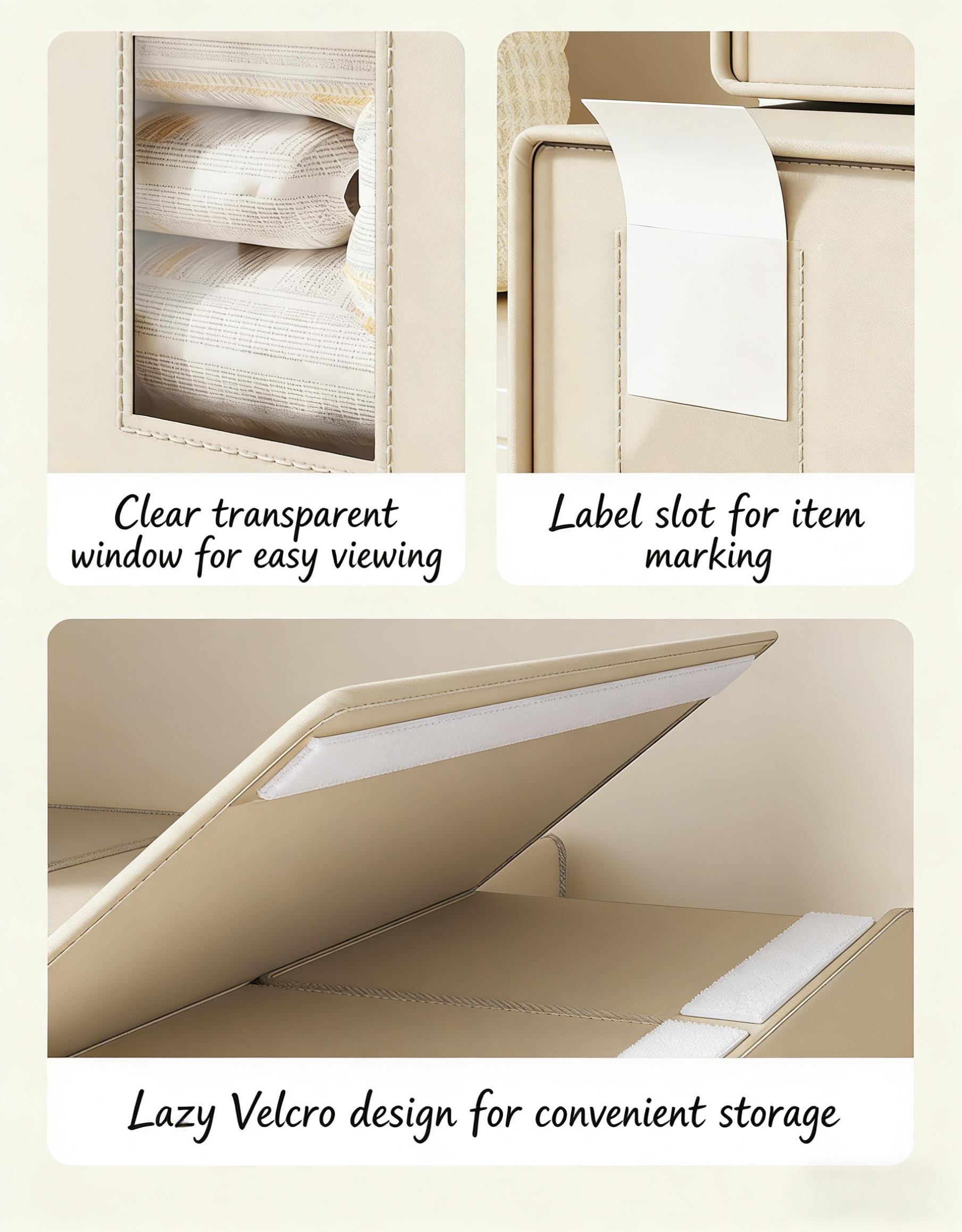 Space-Saving Foldable Storage Bins for Bedding Perfect for Sheets, Quilts & Towels Closet Organizer Space-Saving Foldable Storage Bins for Bedding Perfect for Sheets, Quilts & Towels Closet Organizer