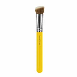 Bdellium Tools Professional Makeup Brush - Studio 954 Duo Fiber Slanted Kabuki for Effortless Stippling, Buffing, and Blending