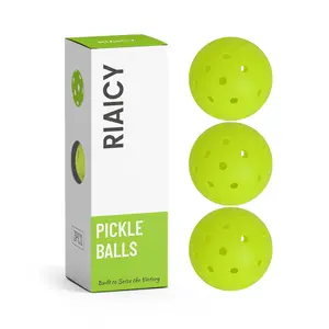 RIAICY 3/12 Pack Pickleball Balls Outdoor Quick Response X40 Pickleball Balls One-Piece Rotomolded Ball Equipment Construction for Any Paddle Rackets Materials