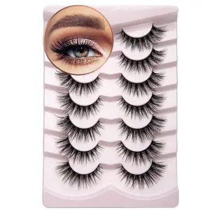 Cat Eye Lashes Mink Lashes Fluffy Eyelashes Cat Eye False Lashes Fox Eye Lashes 7 Pairs F02