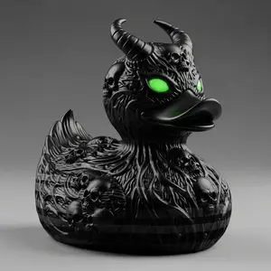 Devil Skull Duck Resin Figurine, Statue, Unique Home Decor Accessory, Perfect Gift Idea for Art Lovers & Collectors, Durable Craftsmanship