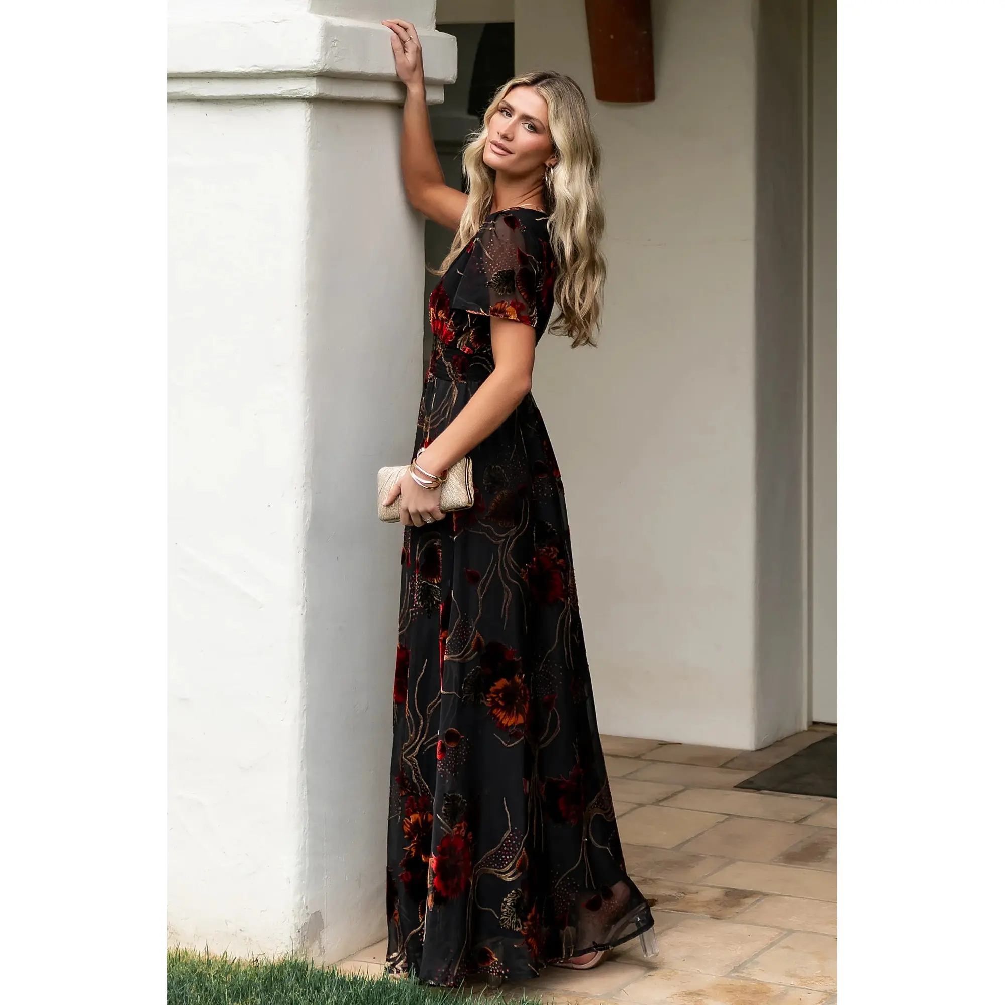 valen maxi dress Valen Maxi Dress | Black Multi