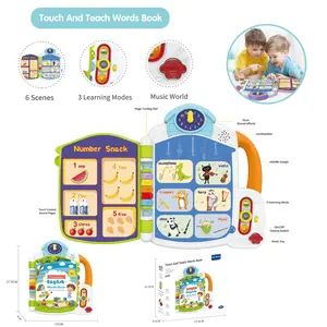108 Words Early Education Learning Reading Pen for Children with Moving Objects, Baby Sound Reading Book, Preschool Educational Toy