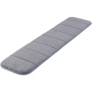 Creatiee Extra Large Premium Memory Cotton Computer Wrist Elbow Pad for Office and Gaming - Long-Sized 7.9 x 31.5 Inch (Gray)