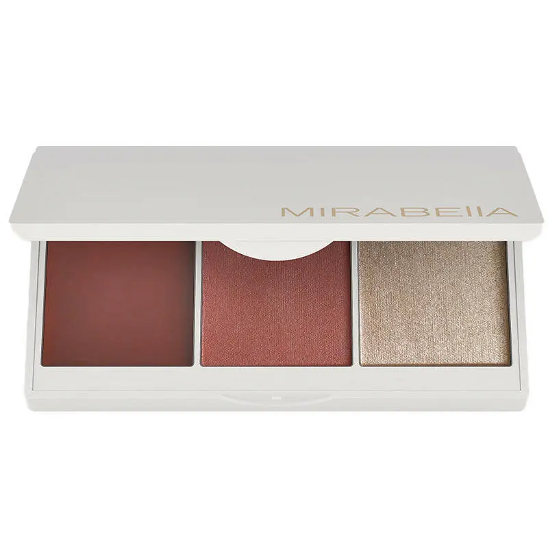 Opulent Pro Face Trio - Blush all-in-one face palette cream, powder, and highlighter powder. long-wearing, lightweight, and buildable pigment.
