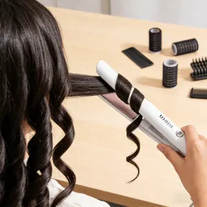 1 piece mini dual-purpose hair straightener, unisex professional hair straightener, portable styling tools equipped with anti-ironing technology, suitable for straight hair/curly hair, bangs styling, USB power supply, portable home salon dual-use.