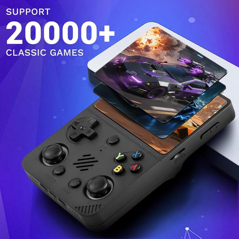 RG36 Pro Retro Handheld Games Console with Open Source System - 3.5" IPS Screen,A large number of different Classic Games 64G TF Card, Portable Gaming Player for Travel,Gift for Teen or Partner -Black