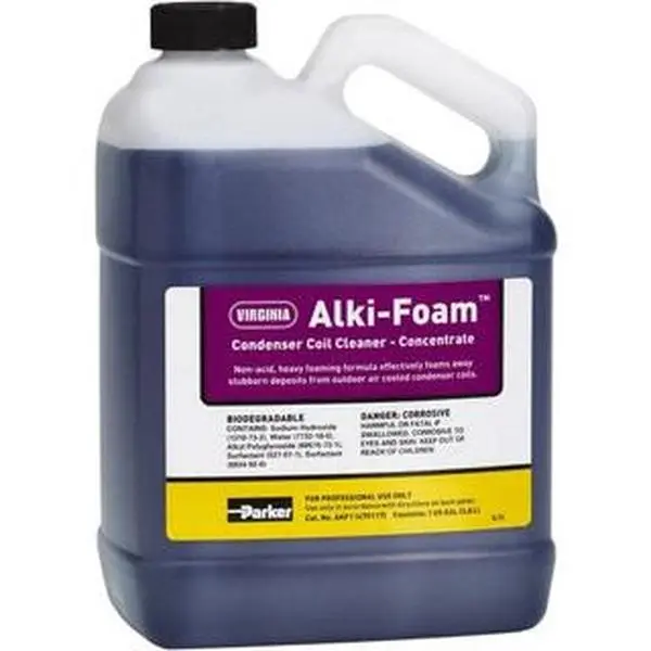 Parker Hannifin 1 Gal Liquid HVAC Coil Cleaner - For Fin Cleaning, Outdoor AC, Tube Surface Coils, Refrigeration Condensers, Model AKF1X4