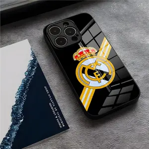 Football Phone Case For iPhone 17 16 15 14 13 12 11 Air Pro Max Plus Samsung Galaxy S26 S25 S24 S23 S22 RealC- Glass Silicone Frame Back Cover