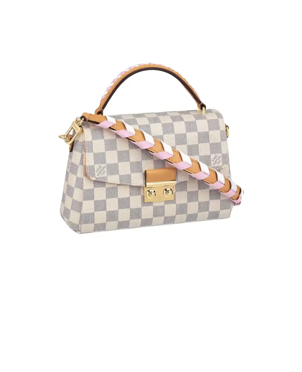Pre-owned Louis Vuitton Croisette Damier Azur Top Handle Bag