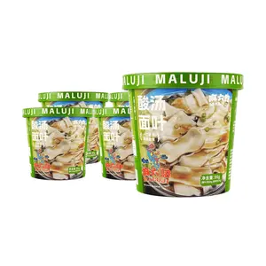 MALIUJI Sour Soup Noodle Leaves - Non-Fried Instant Noodle Slices, Export Version, 5 Packs (86g Each)