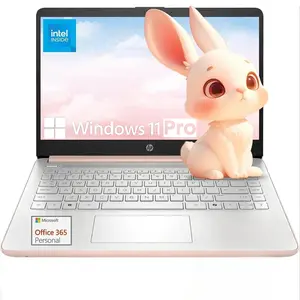 HP Laptops 14" Everyday PC - Windows 11 Pro , Intel Quad-Core N4120, up to 16GB RAM, 384GB Storage (128GB eMMC+ 256GB microSD), Anti-Glare HD Display, Webcam, College Student Laptop