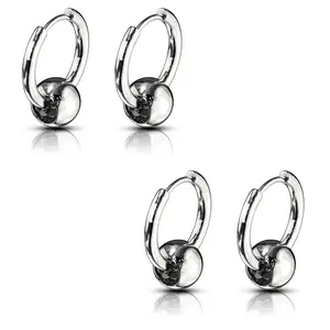 Artificial captive bead hinge earrings