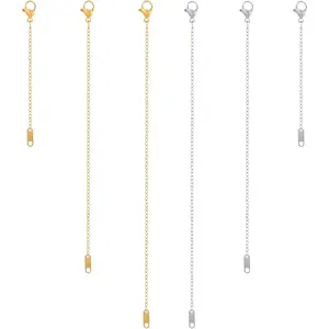6 count  and  Plated Necklace Extenders for Necklaces, 2", 4", 6" Delicate Necklace Extender Chain Set for Women  Making