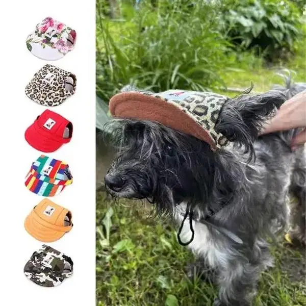 Adjustable Pet Baseball Cap for Cats & Small Dogs, Lightweight Outdoor Sun Hat Pet Clothing Accessory