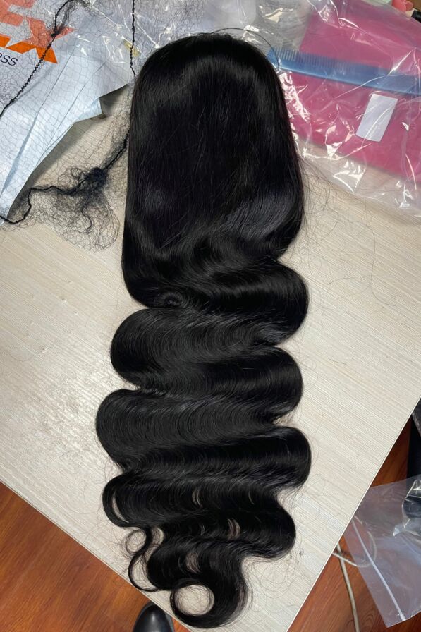 Mylockme Hair 13x4 Body Wave Lace Front Wigs Human Hair Pre Plucked HD Transparent 13x6 Lace Frontal Wig 180% Density Brazilian Virgin Human Hair Lace Front Wigs for Women Natural Black Color
