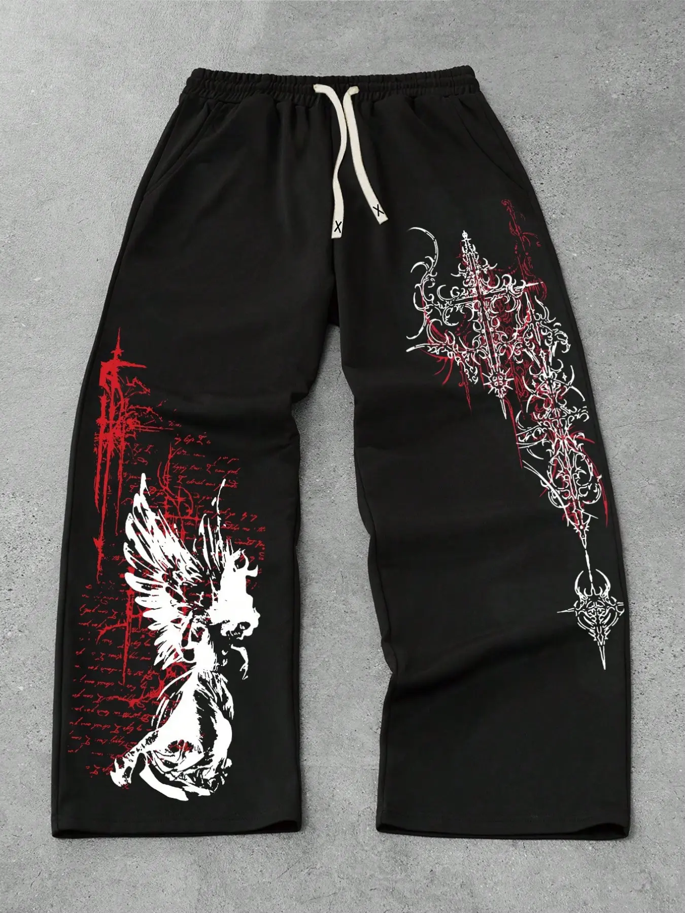 Street Life men's casual Athleisure Style wide leg pants, unisex black casual sweatpants, spring and autumn sports pants, Casual Sporty Trousers, Loose Drawstring Sweatpants, Casual Fashion Sweatpants