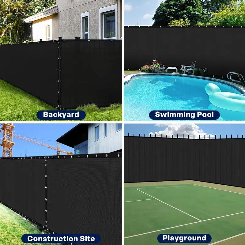 Large Rectangular Outdoor Shade Sail Canopy - Heavy-Duty UV & High Quality HDPE Fabric, 90%25 Blockage Privacy Screen with Black Frame Design, Easy Installation for Patio, Pergola, Garden, Backyard - All-Weather Durable Sun Shade Cloth (Black)