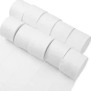 PartyWoo Pearl White Crepe Paper Streamers, 10 Rolls (1.8 in x 82 ft/Roll, 820 ft Total) for Graduation, Gender Reveal Party Decorations