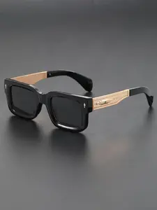 Retro Square Sunglasses for Men and Women, Polarized Uv400 Protection, Summer Beach Accessories, Designer Brand Shades