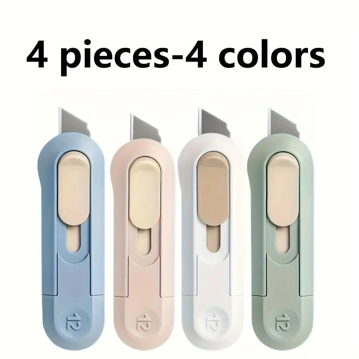 Wrap Box Opener Set, 4 Counts Precision Mini Cutters for Effortless Unpacking, Portable Box Cutter, Letter Opener, Gift Wrap Cutter for Home, School a