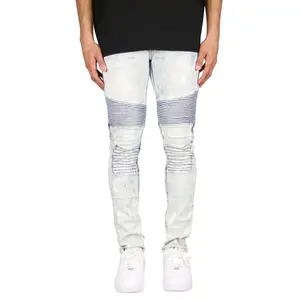 Bleach Blue Biker Jeans