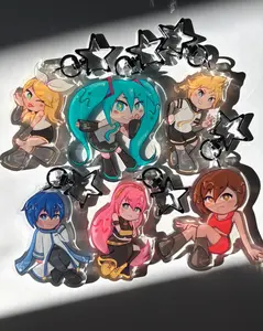 vocaloid sparkly acrylic keychains ! || 6 design options
