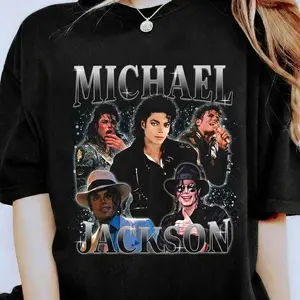 Michael Jackson Halftone King Of Pop Graphic Tee King Of Pop Music Mj T-Shirt A Perfect Gift For Fans