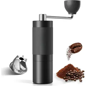 D6 PLUS Portable Manual Coffee  with Numerical Adjustable Setting, Stainless Steel Conical Burr for Consistent , Easy to Use for Espresso,  Press, Pour Over, Cold Brew