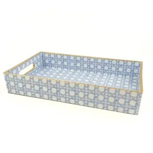 Cane Design Vanity Tray-Blue
