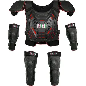 Kids Youth Dirt Bike Motorcycle Motocross Full Body Protection Suit Including Chest Protector Body Armor Vest Knee Guards and Elbow Guards