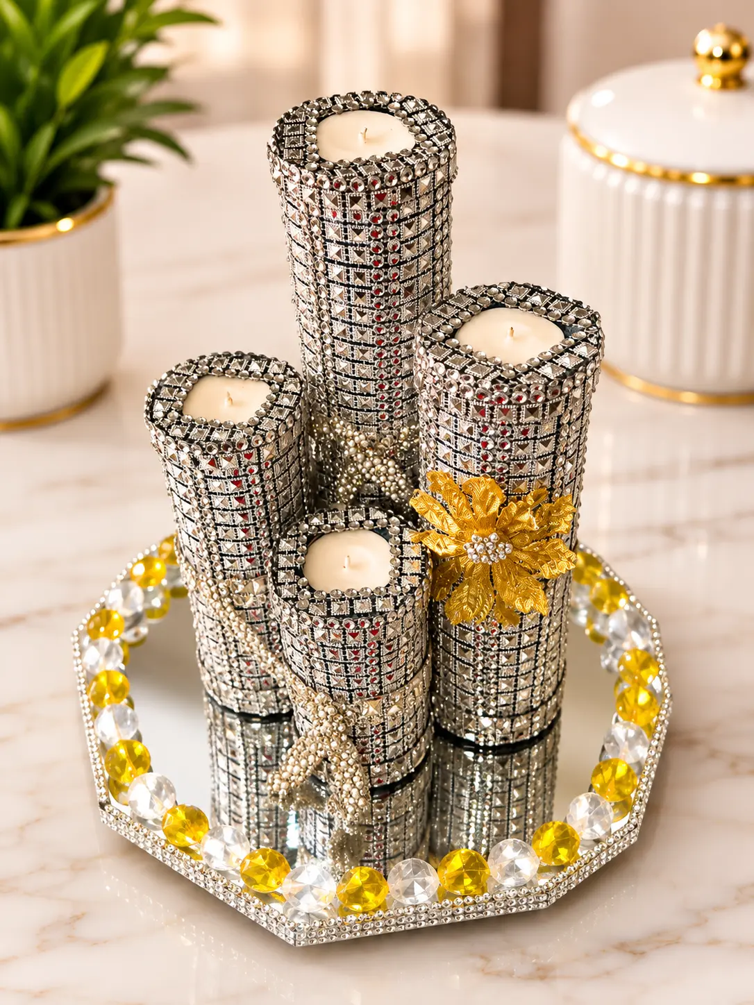 Decorated candles by DK Kosmetics ￼