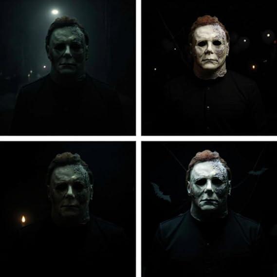 Michael Myers Mask & Scary Skull Mask, Halloween Horror Masquerade Men's & Women's Cosplay Party Mask, Bloody Michael Myers & Scary Skull Adult Costume Scary Cosplay The terrifying atmosphere is at its peak