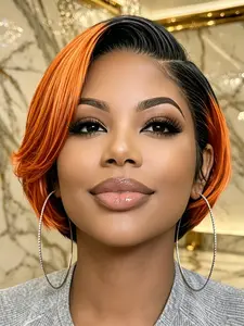 10 Inches Straight Short Pixie Cut Bob Wig, Lace Front Wigs 13x4, Human Hair Wigs Pre-Plucked for Women, 180% Density