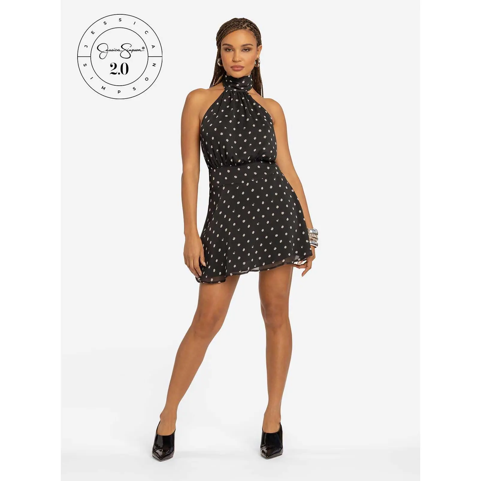 Jessica Simpson 2.0 Valerie Halter Dress in Polka Dot