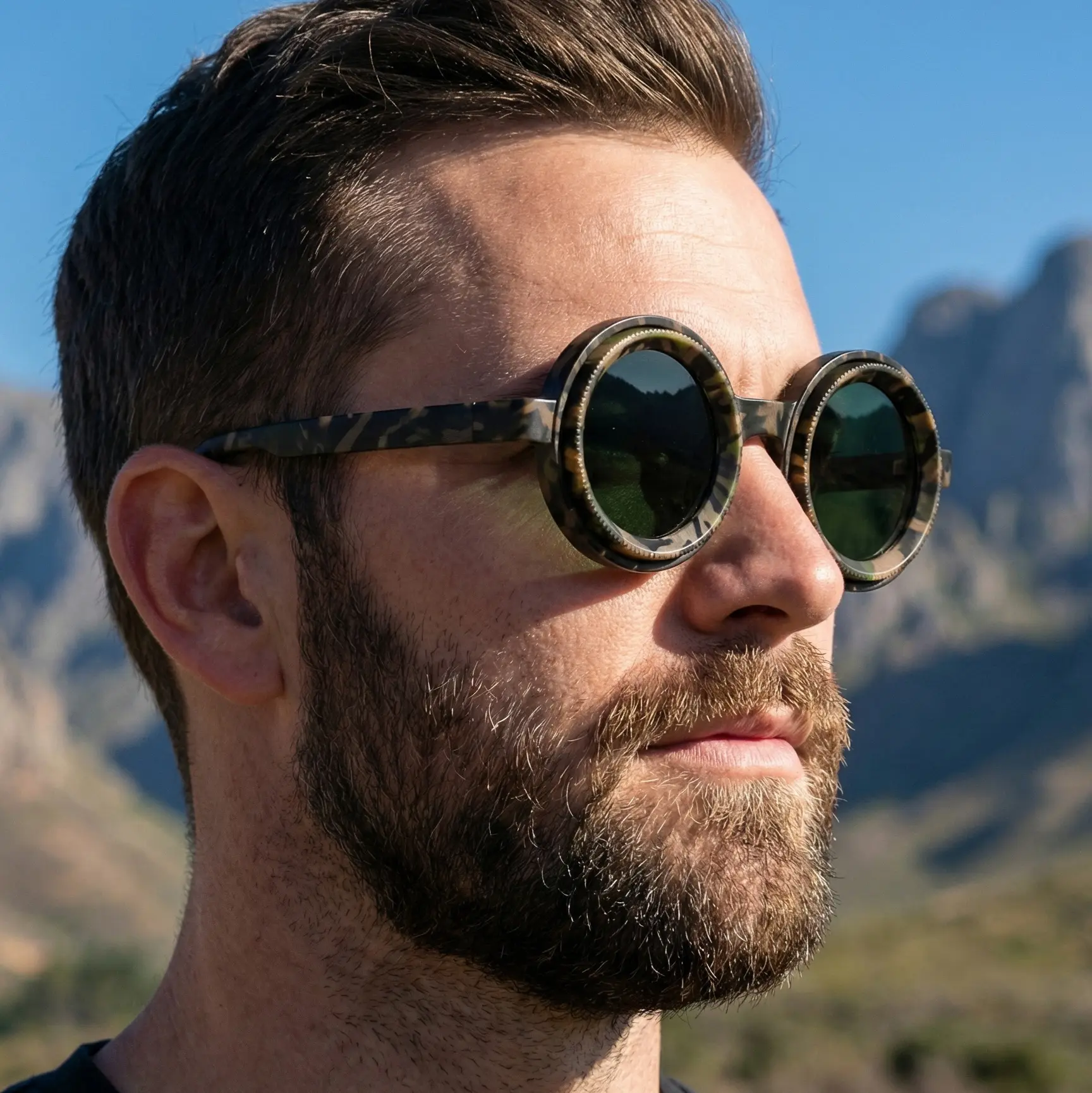 Men's Camouflage ND Adjustable Polarized Round Sunglasses Outdoor Hiking Cycling Driving Sun Protection With UV400 Factor Protective Glasses For Women Men's Camouflage ND Adjustable Polarized Round Sunglasses Outdoor Hiking Cycling Driving Sun Protection With UV400 Factor Protective Glasses For Women