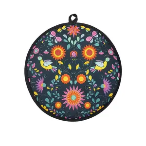 Mexican Thickened Corn Tortilla Insulated Bag, Pure Cotton Round Heat-Resistant Bread Carry Bag, Home Use Food Delivery Bag
