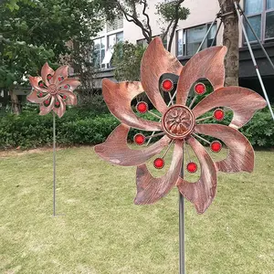 1pc Wind Spinner With Garden Stake, Kinetic Wind Spinners Outdoor Garden Stake For Yard And Garden