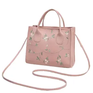 Women's Small Tote Bag Vacation Minimalist White Bag Natural Delicate Makeup Bag Sweet Cute Handbag