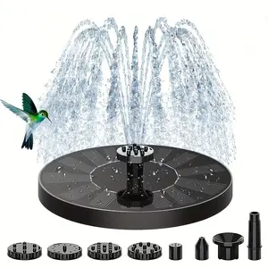 Solar-Powered Fountain for Bird Bath, Garden, Pond, Aquarium, Outdoor Decoration, Floats on Water Surface, Easy Maintenance