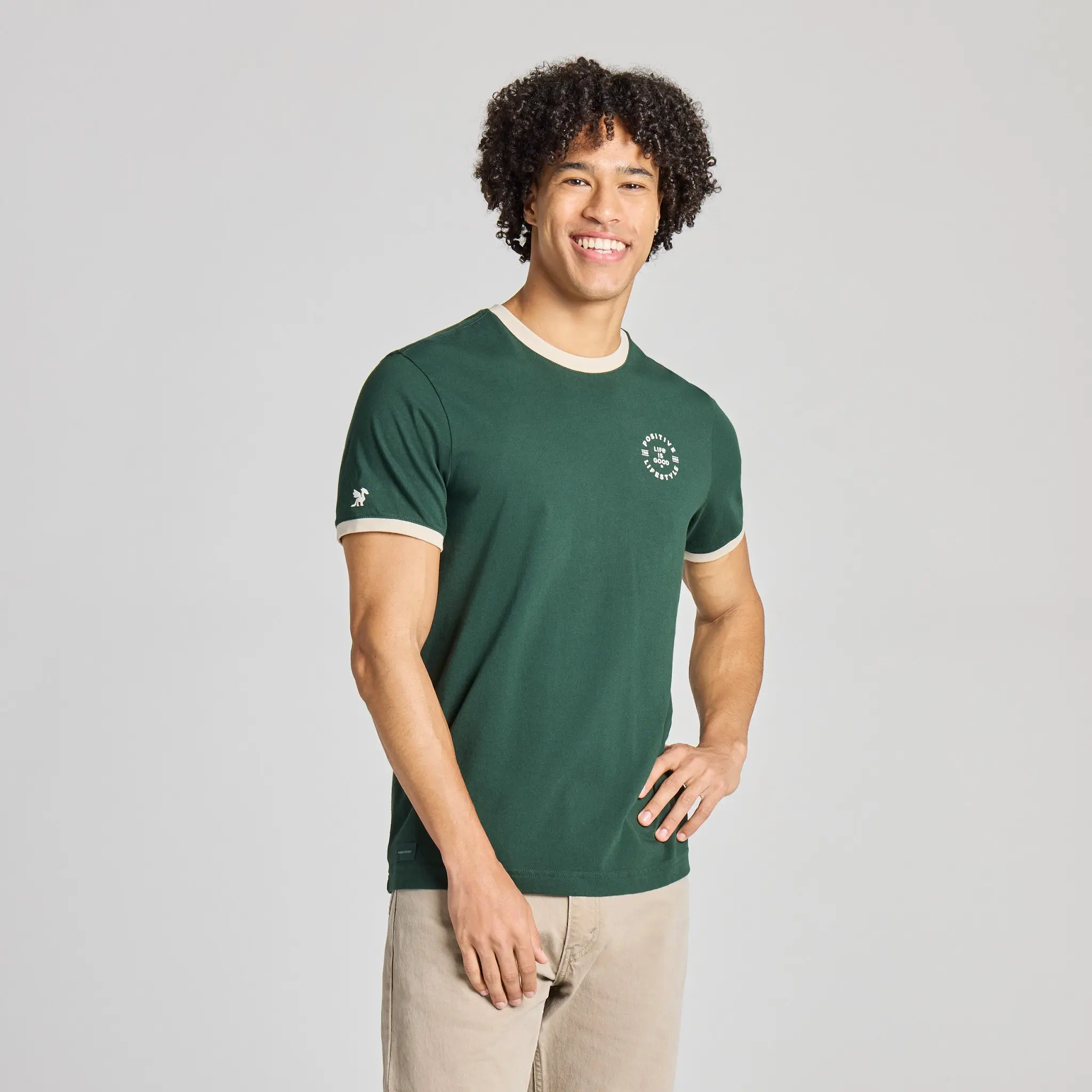 Men's Positive Lifestyle Circle Classic Crusher Ringer Tee