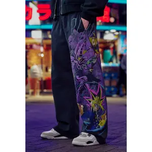 Men's Young Graphic Sweatpants Black, Streetwear Hip Hop Pants, Outdoor Wear Daily Wear, Designer Clothing,  Gift for him, Gift for her, Birthday's giftGift For Him Her