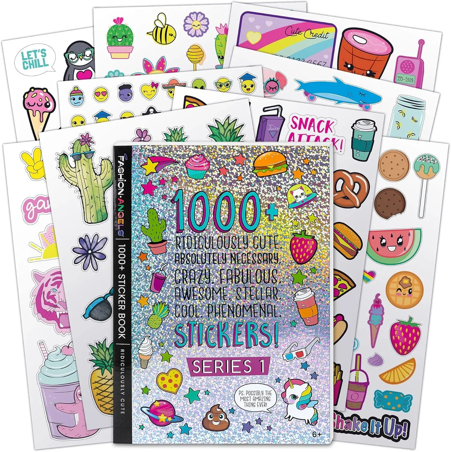 1000+ Ridiculously Cute Stickers for Kids - Fun Craft Stickers for Scrapbooks, Planners, Gifts and Rewards, 40-Page Sticker Kids Ages 6