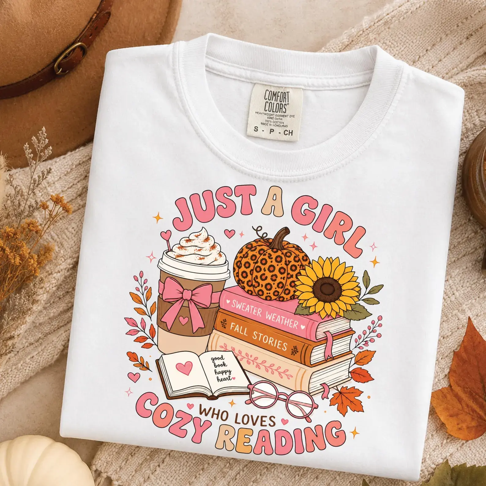 Women's Short-Sleeve Casual Ghost T-Shirt - Comfortable Garment with Leopard Bow, Floral Print, Cottagecore Aesthetic for Fall Autumn Halloween Spooky Season Everyday Reading
