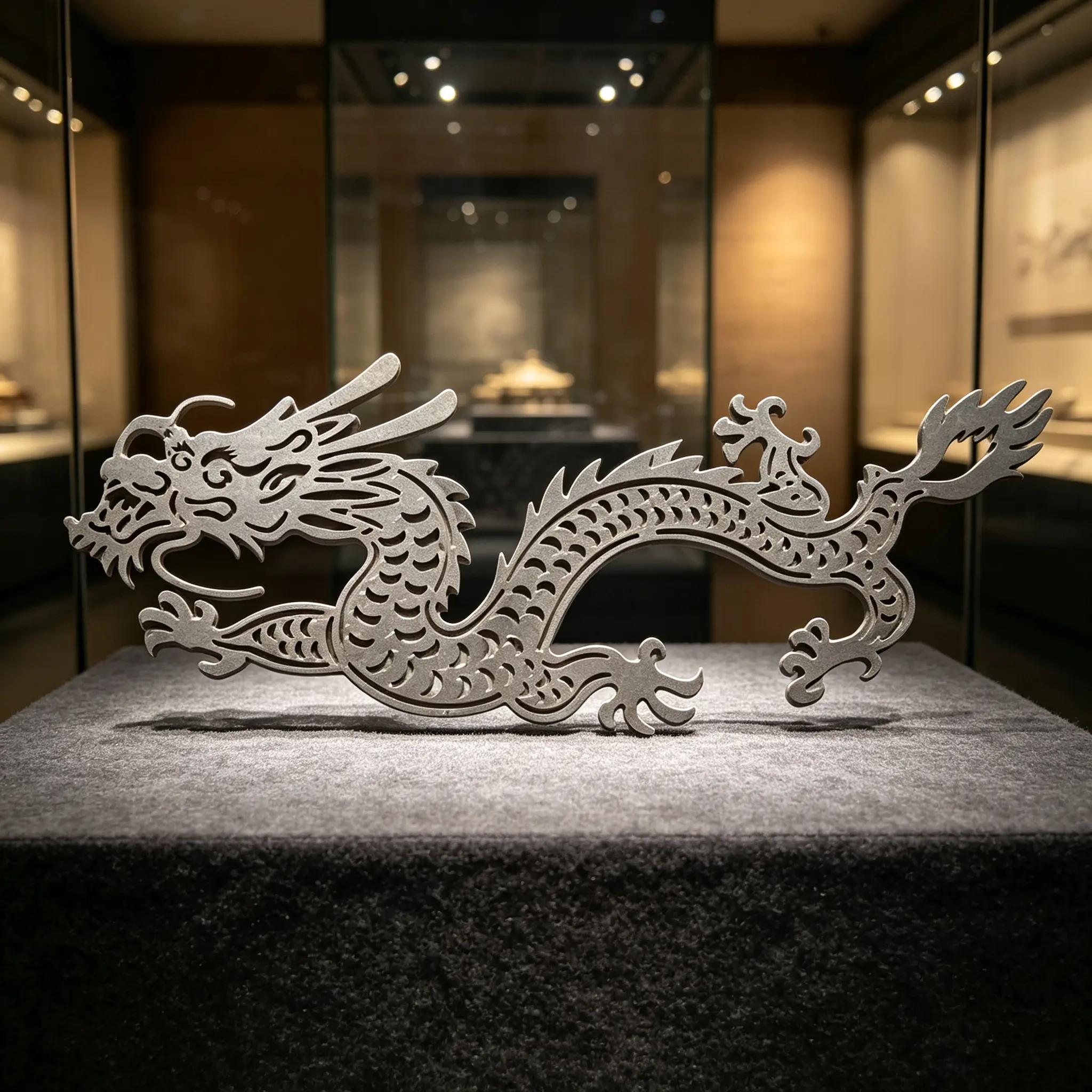Upgraded Thick Iron Chinese Dragon Silhouette Wall Hanging - Rustproof Hollow-Cut Carving, Eastern Traditional Home & Garden Courtyard Fence Decor